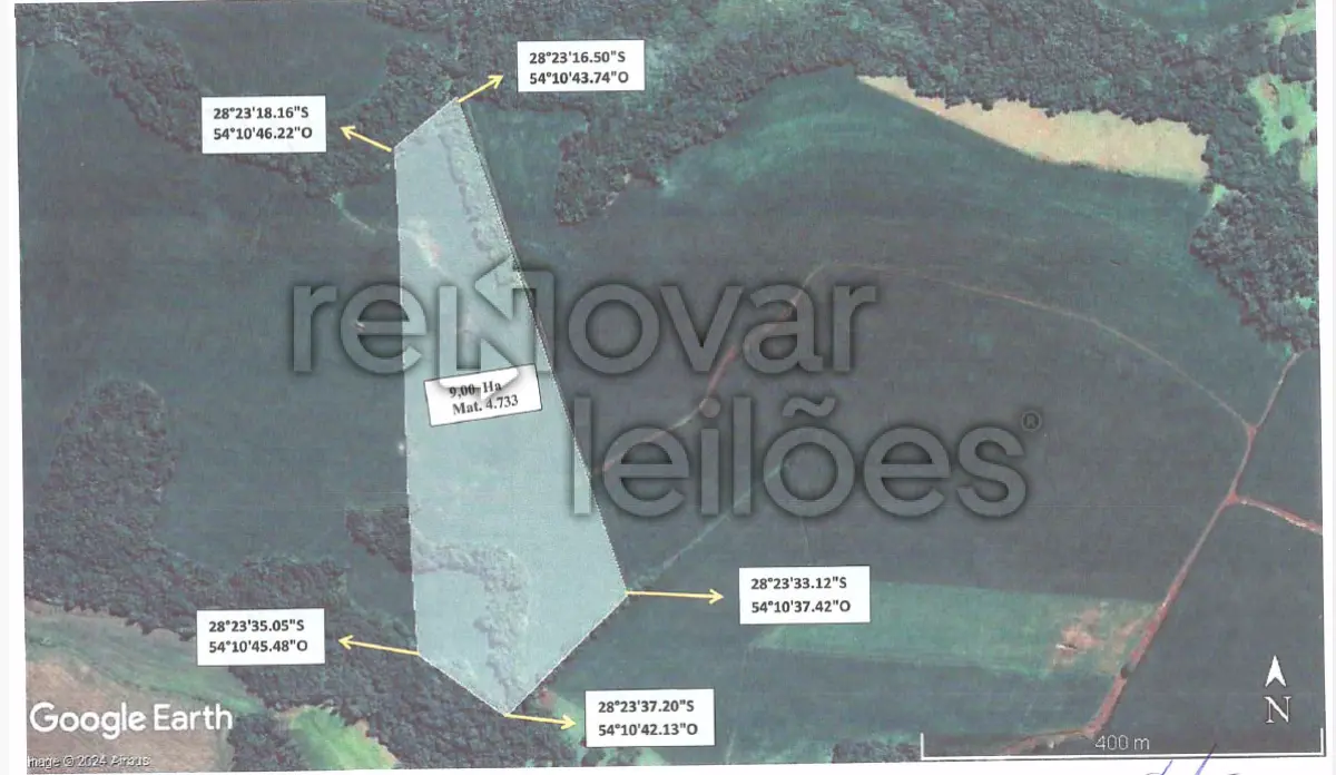 LOTE 008 - ÁREA RURAL  C/   9 HEC - ENTRE-IJUÍS - RS