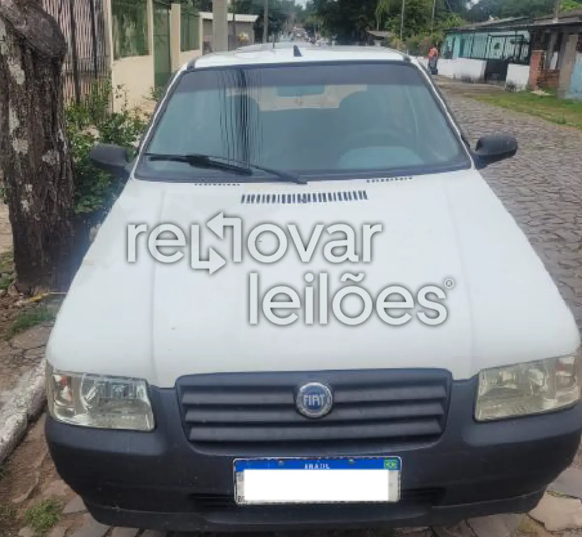 LOTE 010 - FIAT UNO MILLE FIRE FLEX, COR BRANCA, ANO/MODELO 2008/2008
