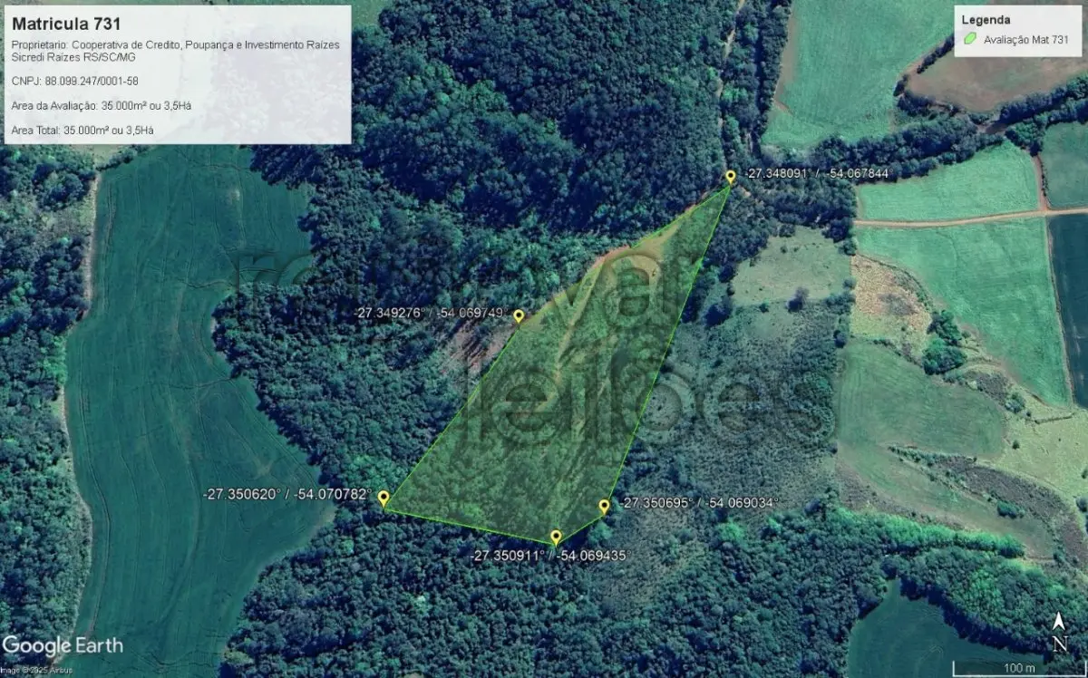 LOTE 001 - ÁREA RURAL C / 3,5 HEC - TRÊS PASSOS / RS