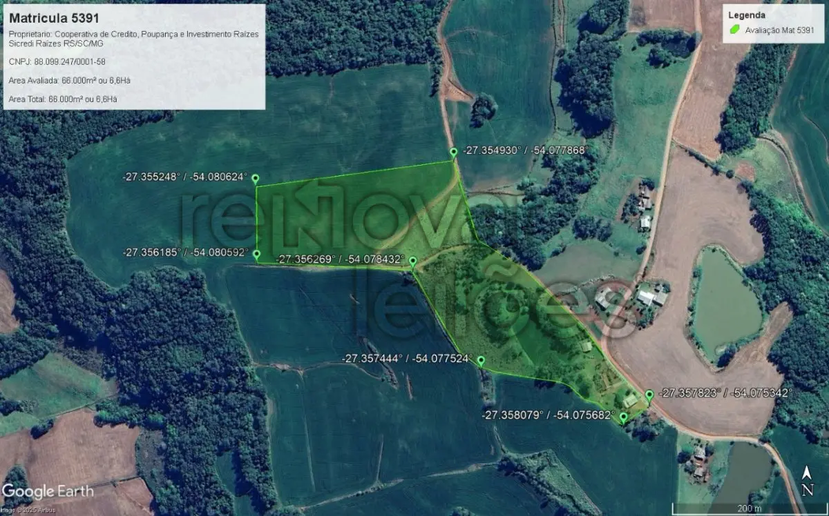 LOTE 013 - ÁREA RURAL C / 6,6 HEC - TIRADENTES DO SUL / RS