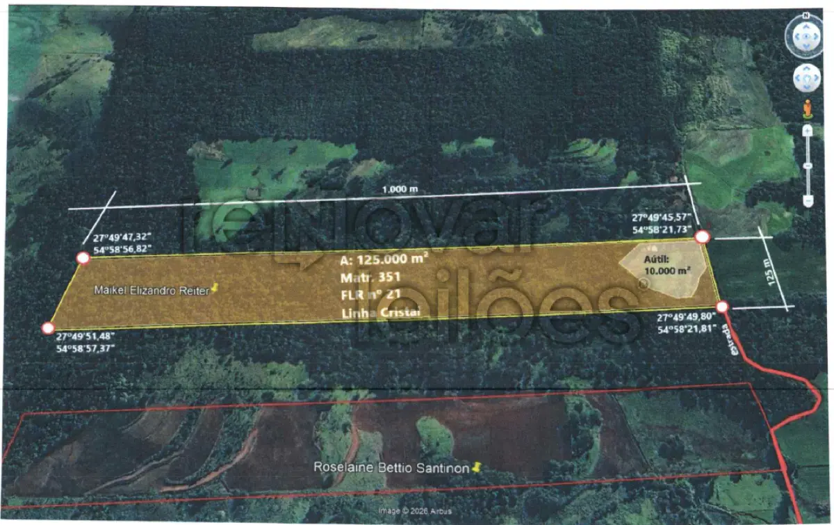 LOTE 001 - ÁREA RURAL C / 12,5 HEC - PORTO LUCENA / RS