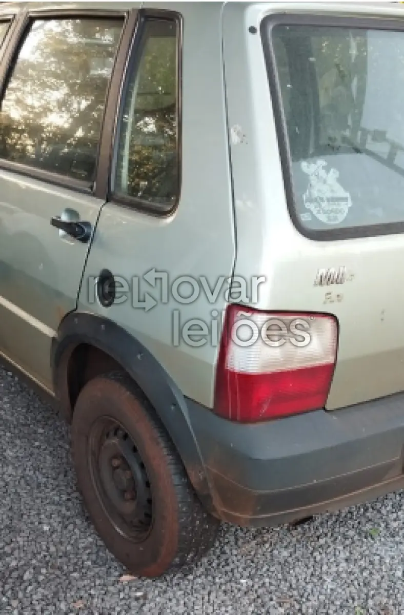 LOTE 004 - FIAT UNO MILLE FIRE FLEX, ANO/MODELO 2008/2008, DEPOSITADO COM O EXECUTADO