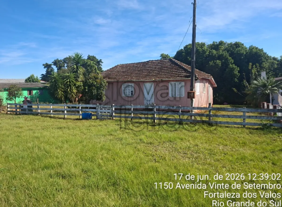 LOTE 002 - CASA C/ 116 M² + GALPÃO C/ 190 M² - FORTALEZA DOS VALOS / RS