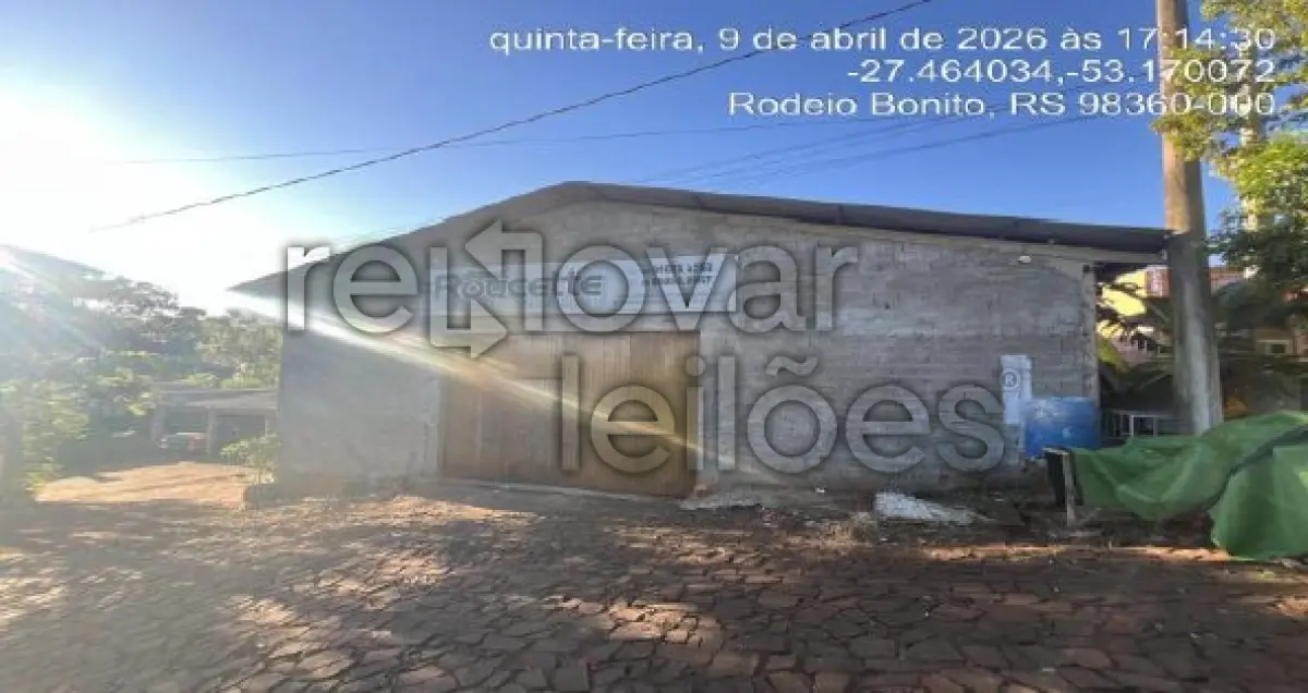 LOTE 001 - PAVILHÃO INDUSTRIAL C/ 160,00 M² - RODEIO BONITO / RS