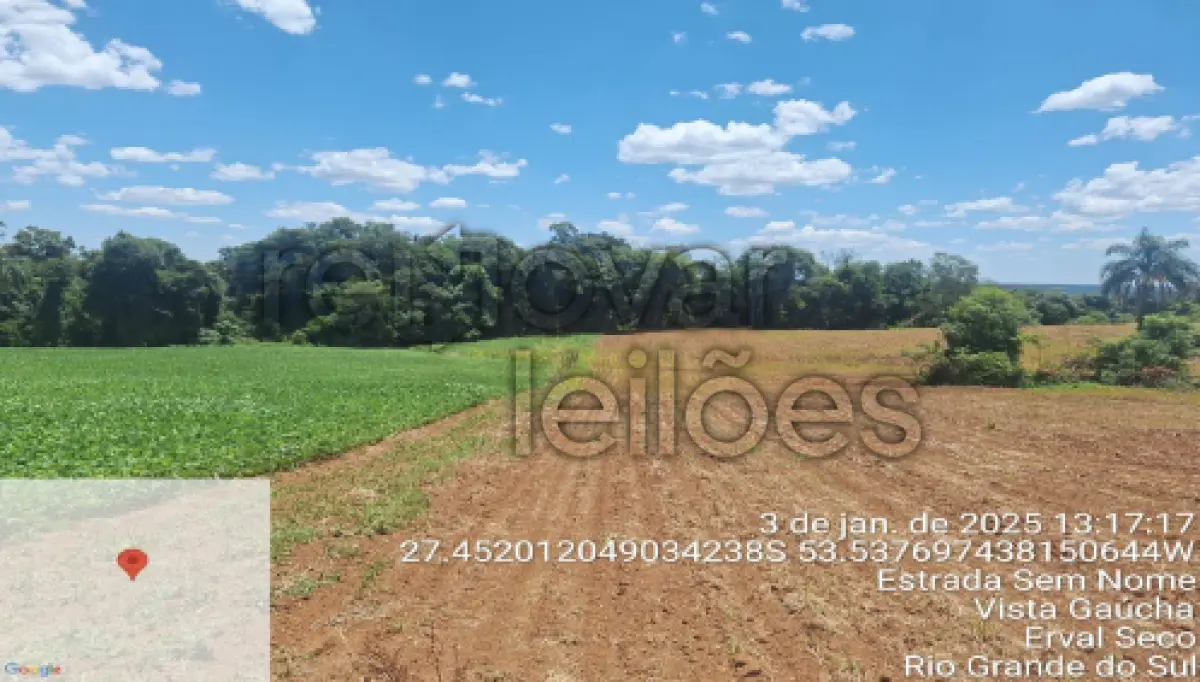 LOTE 014 - ÁREA RURAL C/ 99.062,50 M² - ERVAL SECO  RS
