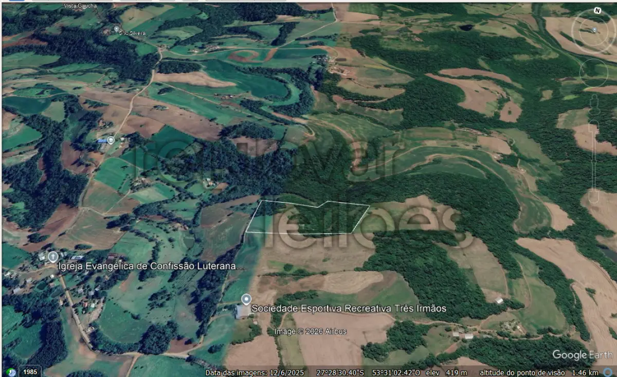 LOTE 013 - ÁREA RURAL C/ 53.300,00 M² - ERVAL SECO / RS