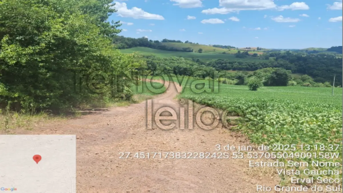LOTE 014 - ÁREA RURAL C/ 99.062,50 M² - ERVAL SECO  RS
