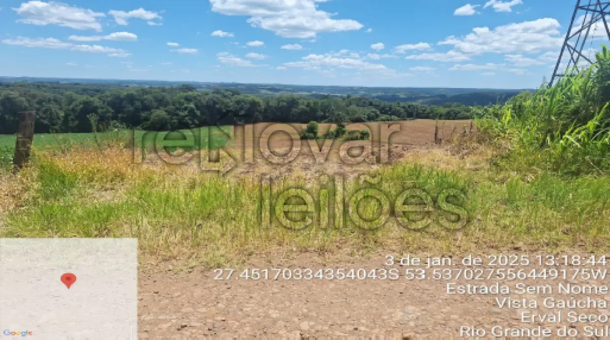 LOTE 014 - ÁREA RURAL C/ 99.062,50 M² - ERVAL SECO  RS
