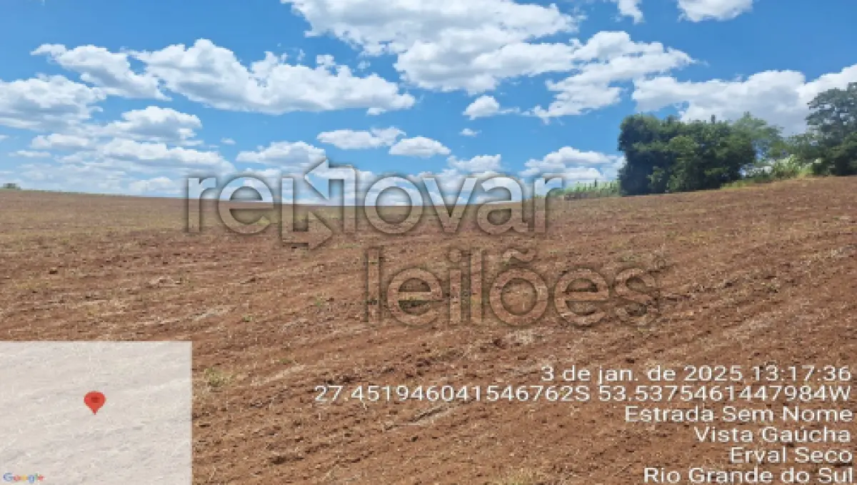 LOTE 014 - ÁREA RURAL C/ 99.062,50 M² - ERVAL SECO  RS
