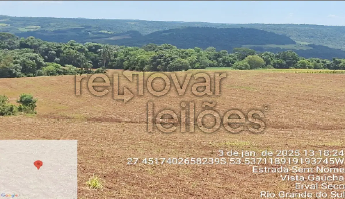 LOTE 014 - ÁREA RURAL C/ 99.062,50 M² - ERVAL SECO  RS