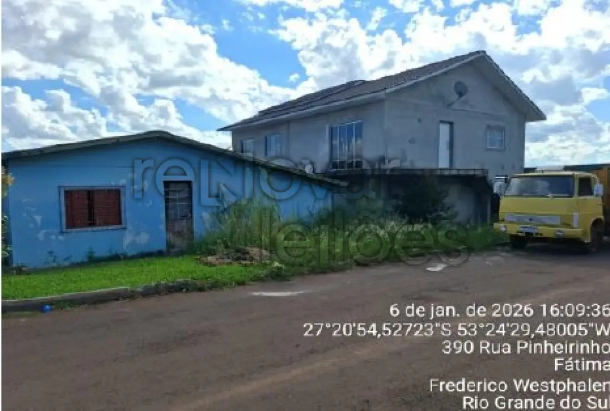 LOTE 009 - CASA C/ 55,51 M² + EDIFICAÇÃO C/ 225 M² - FREDERICO WESTPHALEN / RS