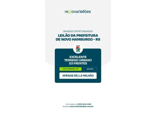 LEILÃO DE IMÓVEIS DA PREFEITURA DE NOVO HAMBURGO - RS