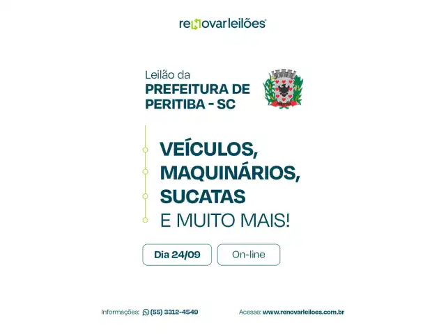 LEILÃO DA PREFEITURA DE PERITIBA - SC