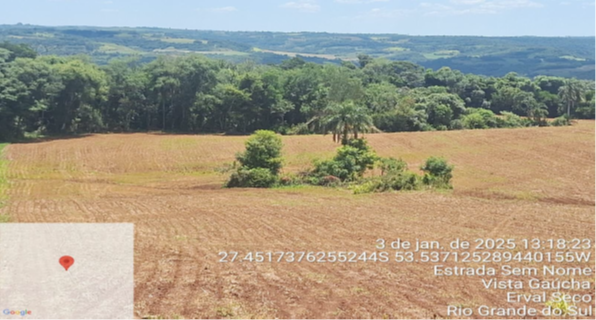 FRAÇÃO DE TERRAS DE PARTE DO LOTE Nº 37 DE 99.062,50 M² / SEM BENFEITORIAS / LINHA BARRA / INTERIOR DE ERVAL SECO - RS, localizado em Erval Seco - RS