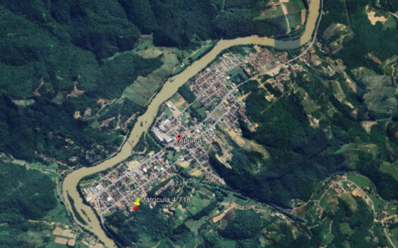TERRENO (LOTE) Nº 05 COM 798,93M² / APIÚNA – SC, localizado em Apiúna - SC