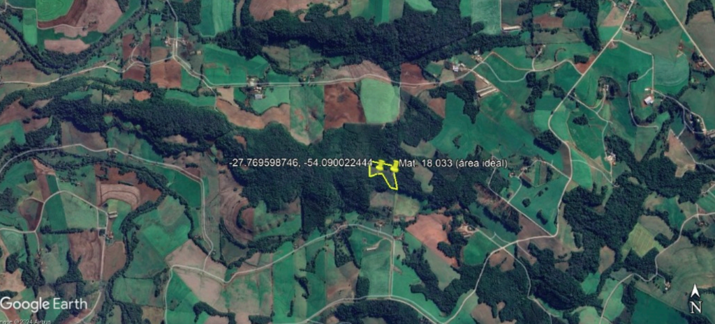 ÁREA DE TERRAS DE 2 HA / DENTRO DE MAIOR ÁREA (7 HA) / COM BENFEITORIAS (GALPÃO 36M²) / SÃO JOSÉ DO INHACORÁ - RS, localizado em São José Do Inhacorá - RS