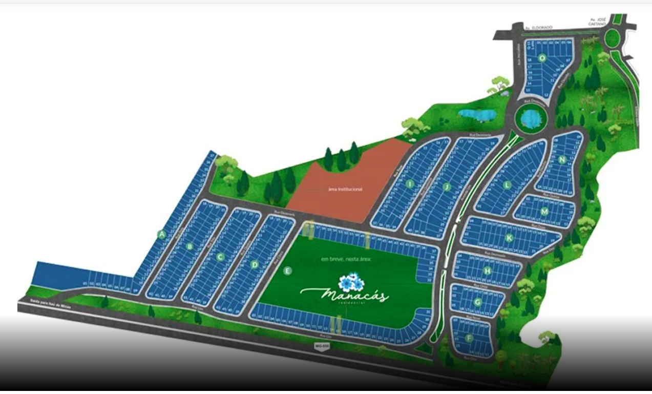 Lote 58 Com 292,50m² / Loteamento Jardim Dos Lagos / Passos - Mg, localizado em Passos - MG