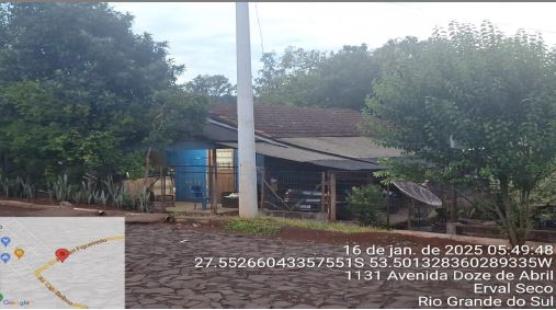 Imóvel Urbano C/ 494,55m² + Benfeitorias / Erval Seco - Rs, localizado em Erval Seco - RS, bairro Centro