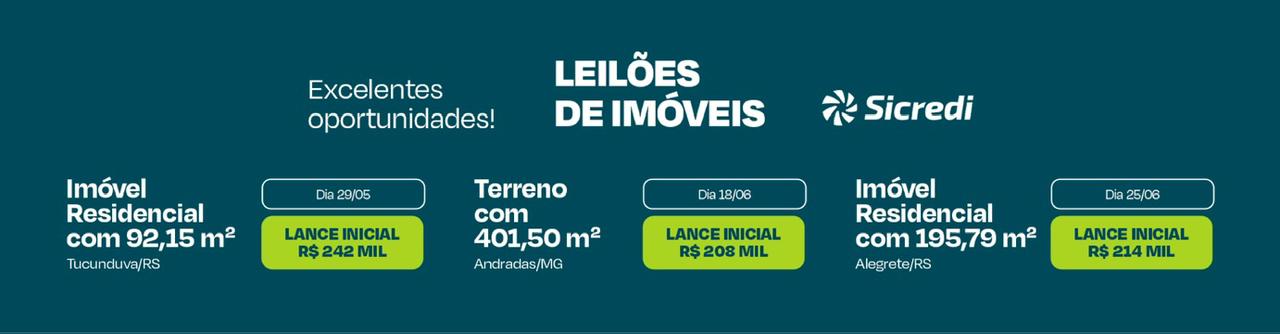 LEILÃO DE IMÓVEIS