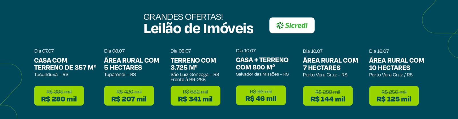 LEILÃO DE IMÓVEIS