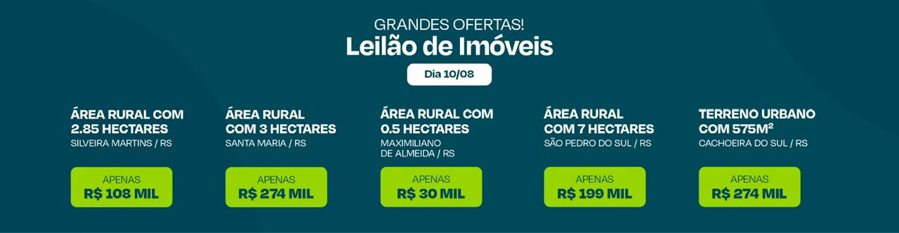 LEILÃO IMÓVEIS  10/08