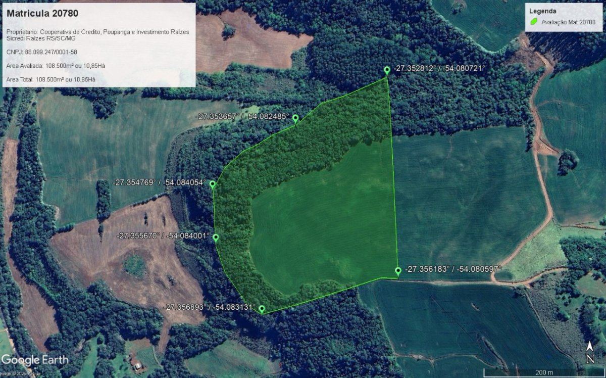 Área Rural C / 10,85 Hec - Tiradentes Do Sul / Rs, localizado em Três Passos - RS